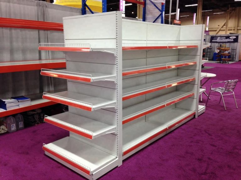 Wholesales-Single-Side-Shelf-Double-Side-Shelving-Metal-Storage-Racks-Steel-Supermarket-Display-Stand Rak Gudang & Racking System Saputra Jaya Pratama